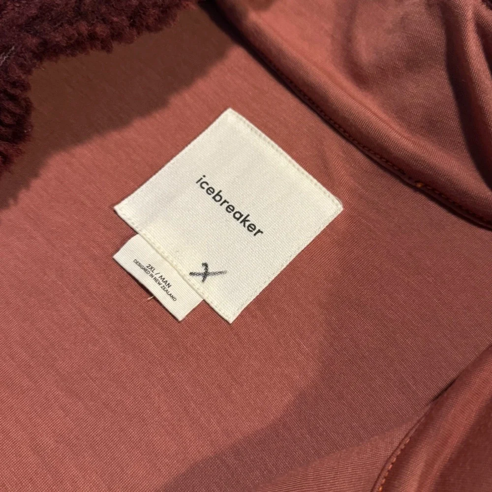Men's Maroon Sherpa Zip Jacket